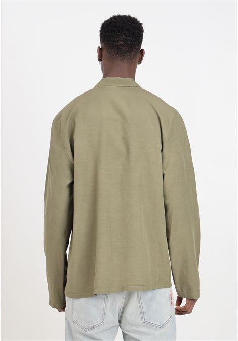 Green men's shirt with pockets on the front IM BRIAN | CA2899101